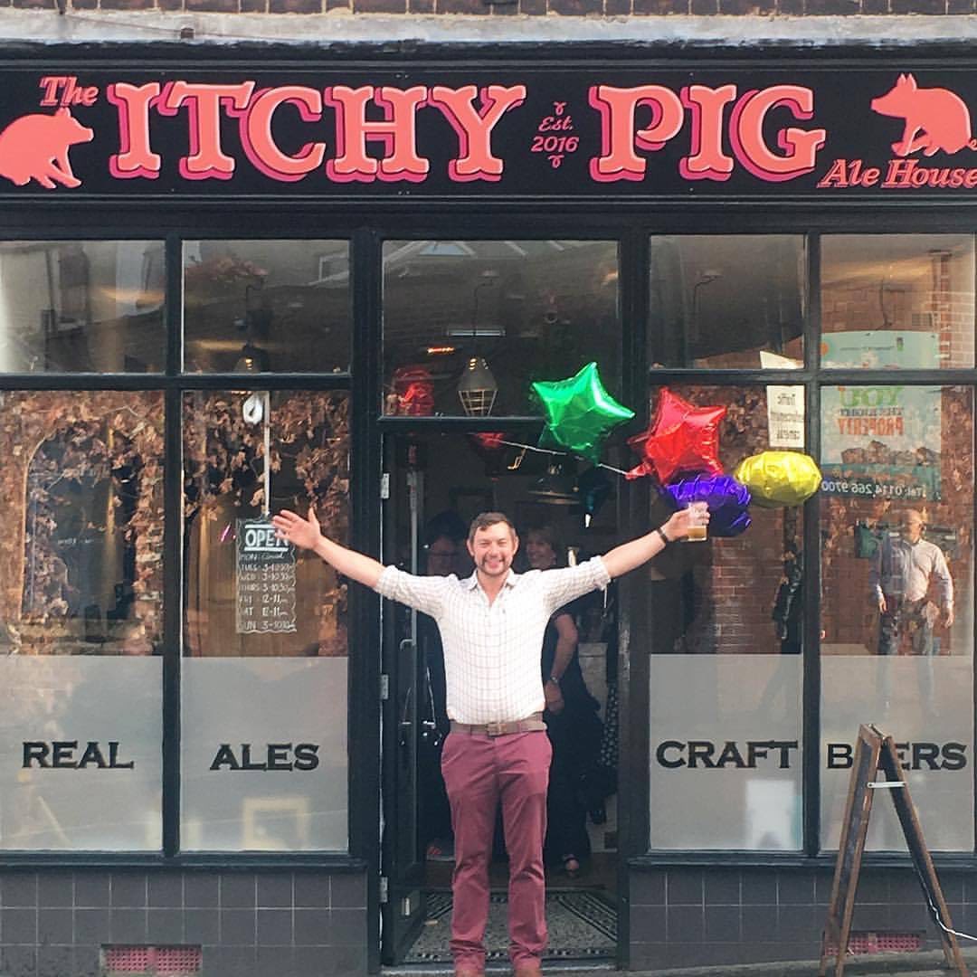 Outside The Itchy Pig.