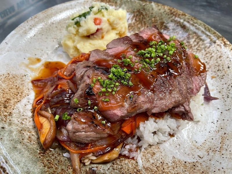 A meat dish at Roku Sheffield.