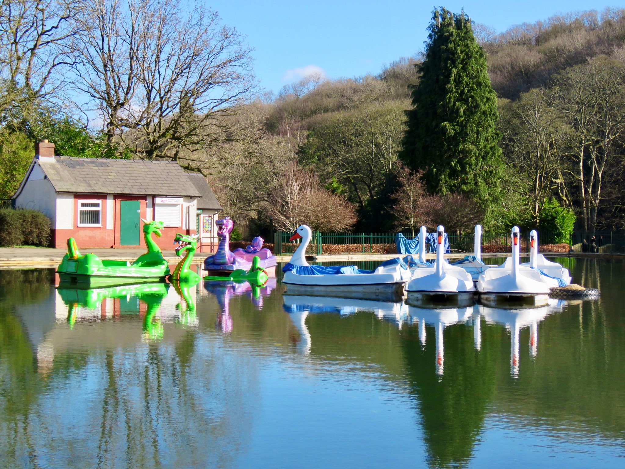 The boating lake at Millhouses Park.