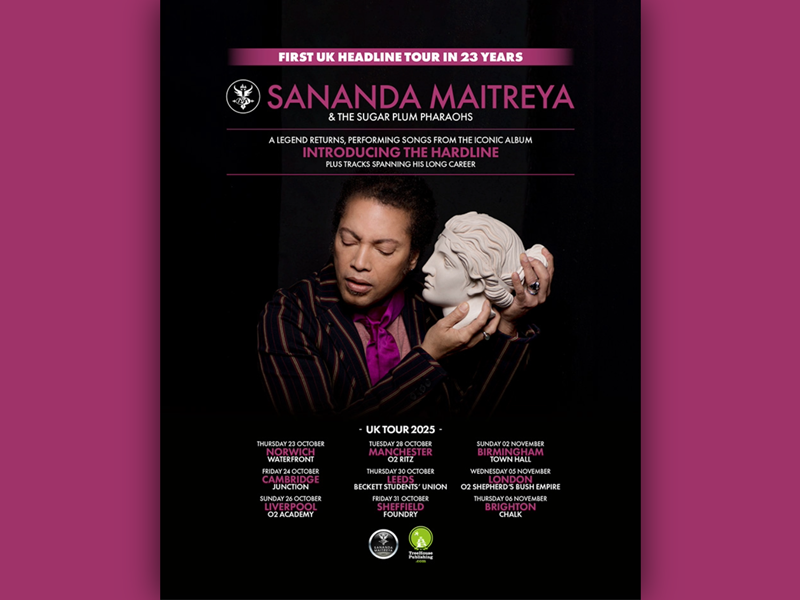Poster for the Sananda Maitreya gig at the Foundry.