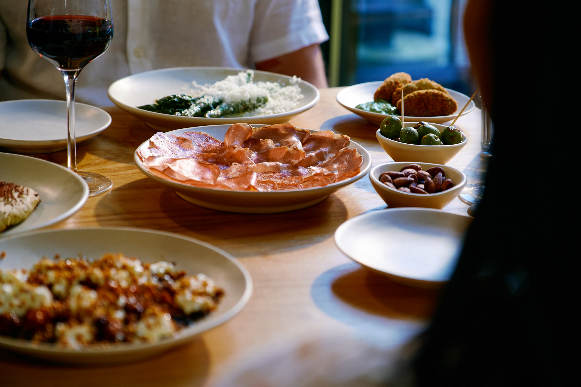 A close up of plates of food at Tonco in Dyon Place.