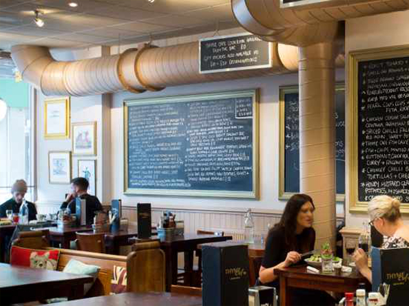 Interior of the Thyme Cafe.