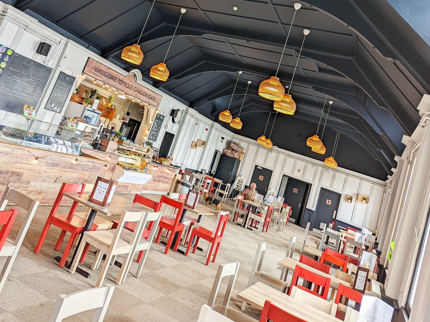 Interior of the Rose Garden Cafe.