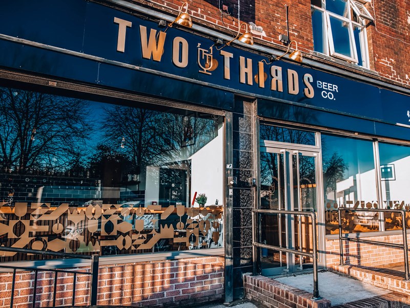Exterior of the Two Thirds Beer Co.