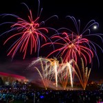 A huge fireworks display at Don Valley Bowl in Sheffield.