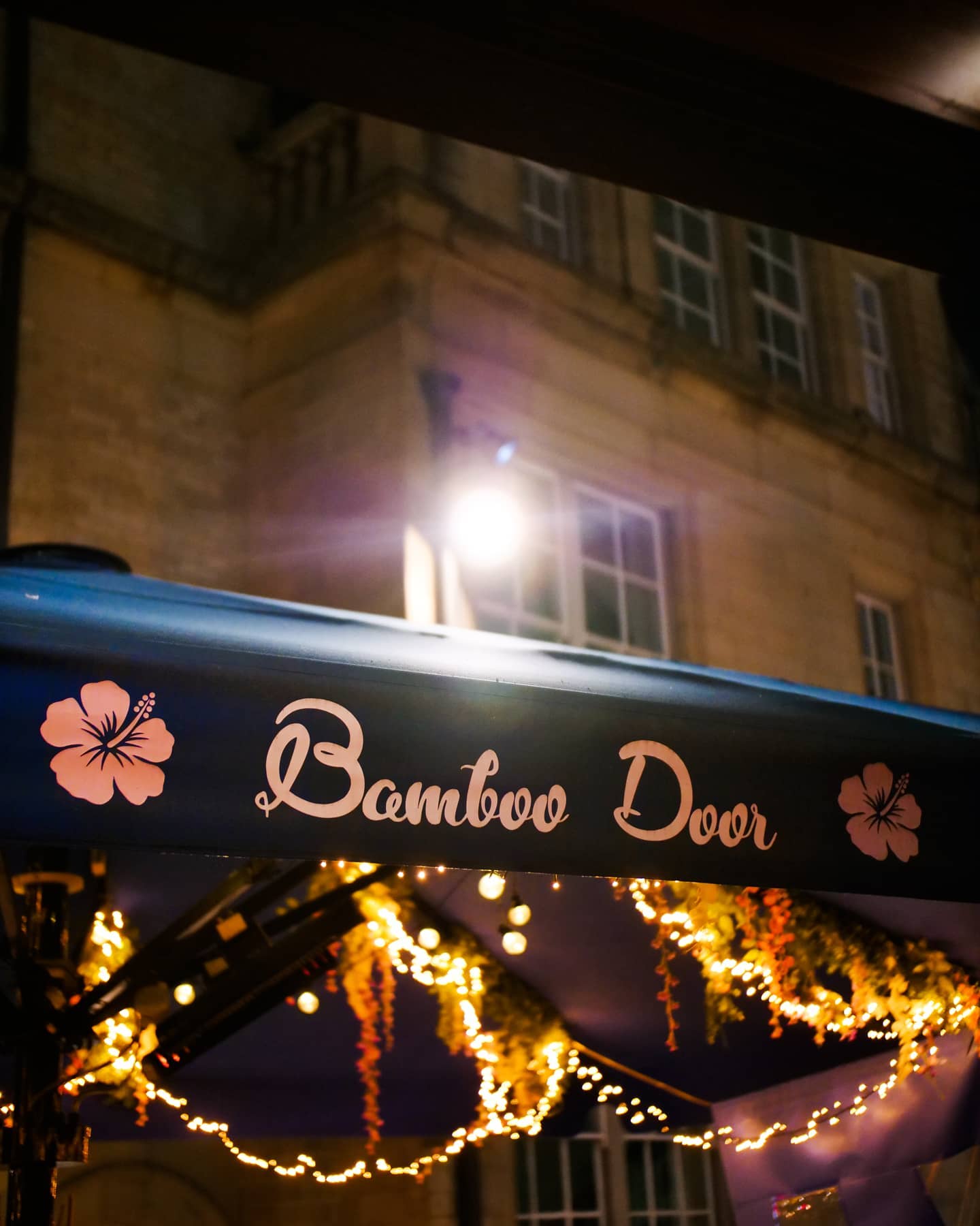 The Bamboo Door awning. 