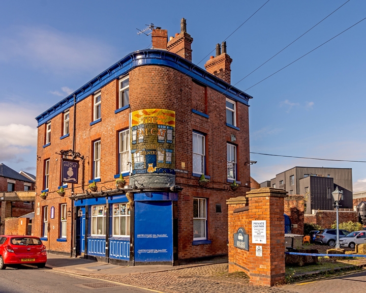 An exterior shot of The Fat Cat Pub in Kelham Island.