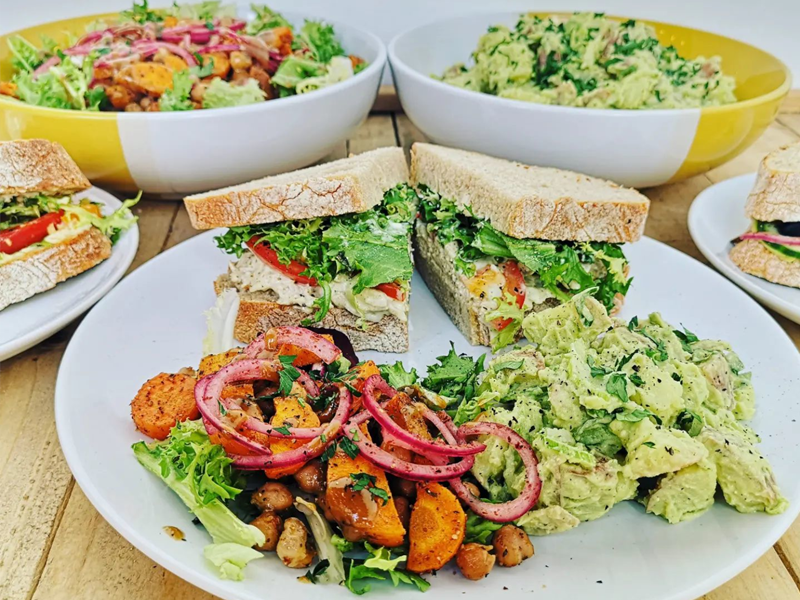 Various dishes available at the Builder's Brew Café