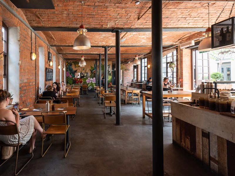 Inside Tamper Coffee.