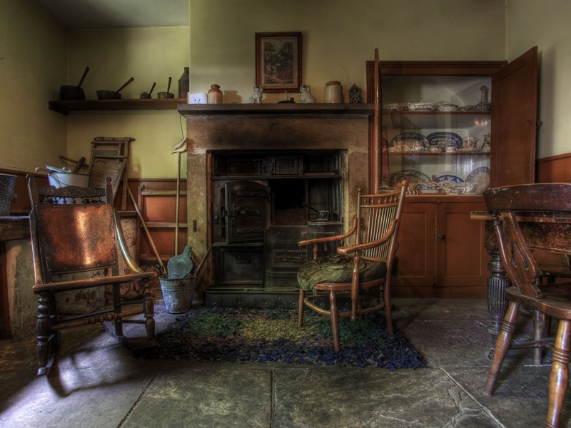 Inside a cottage at the Abbeydale Industrial Hamlet.