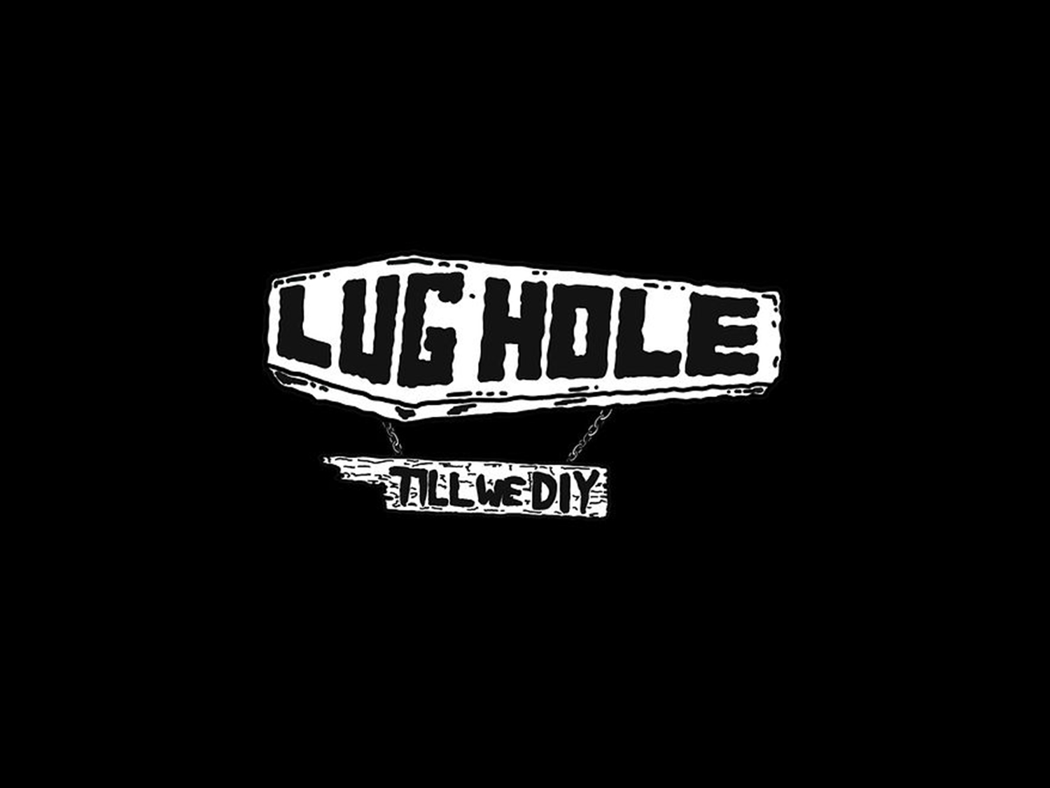The Lughole logo on a black background.