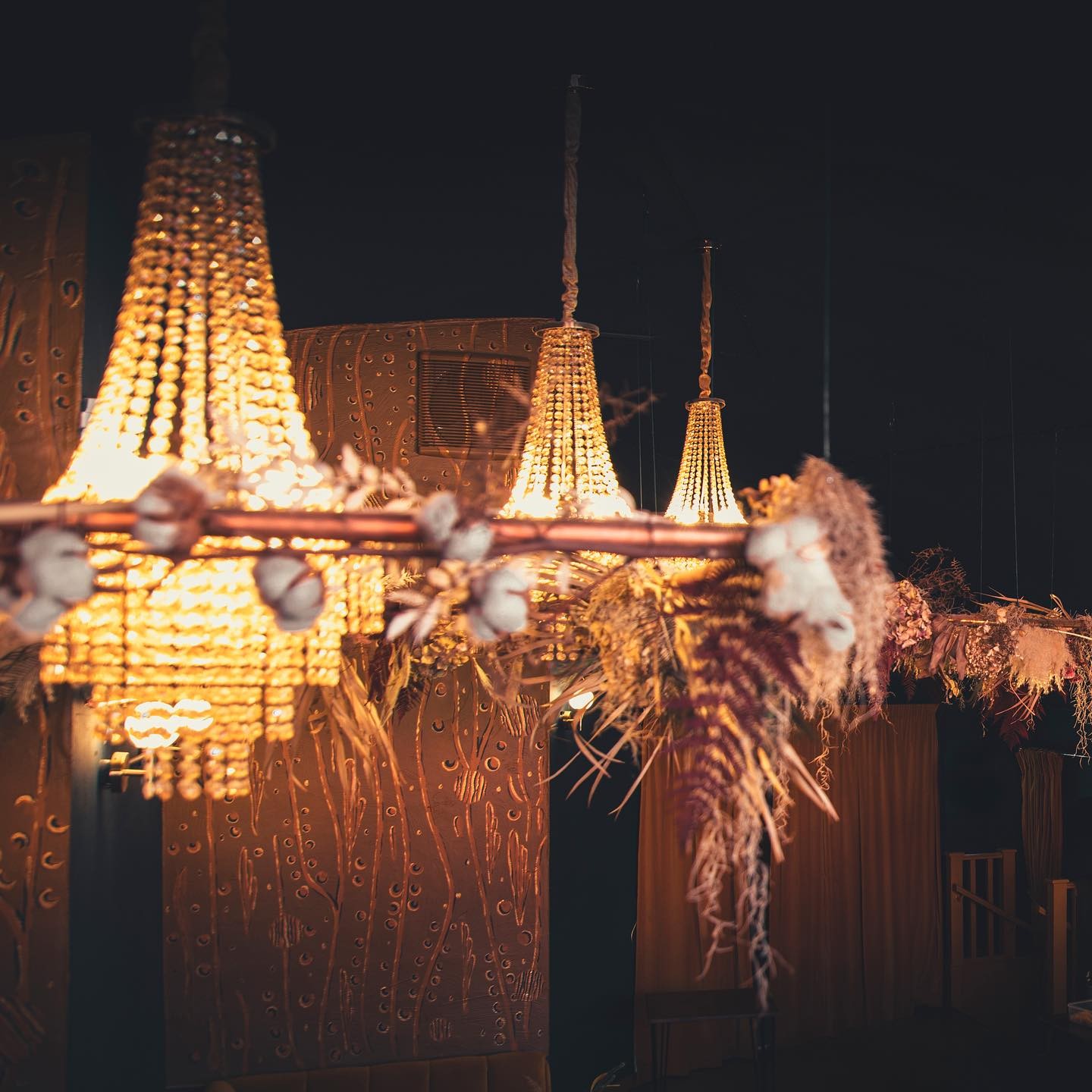 Chandelier lighting at True Loves.