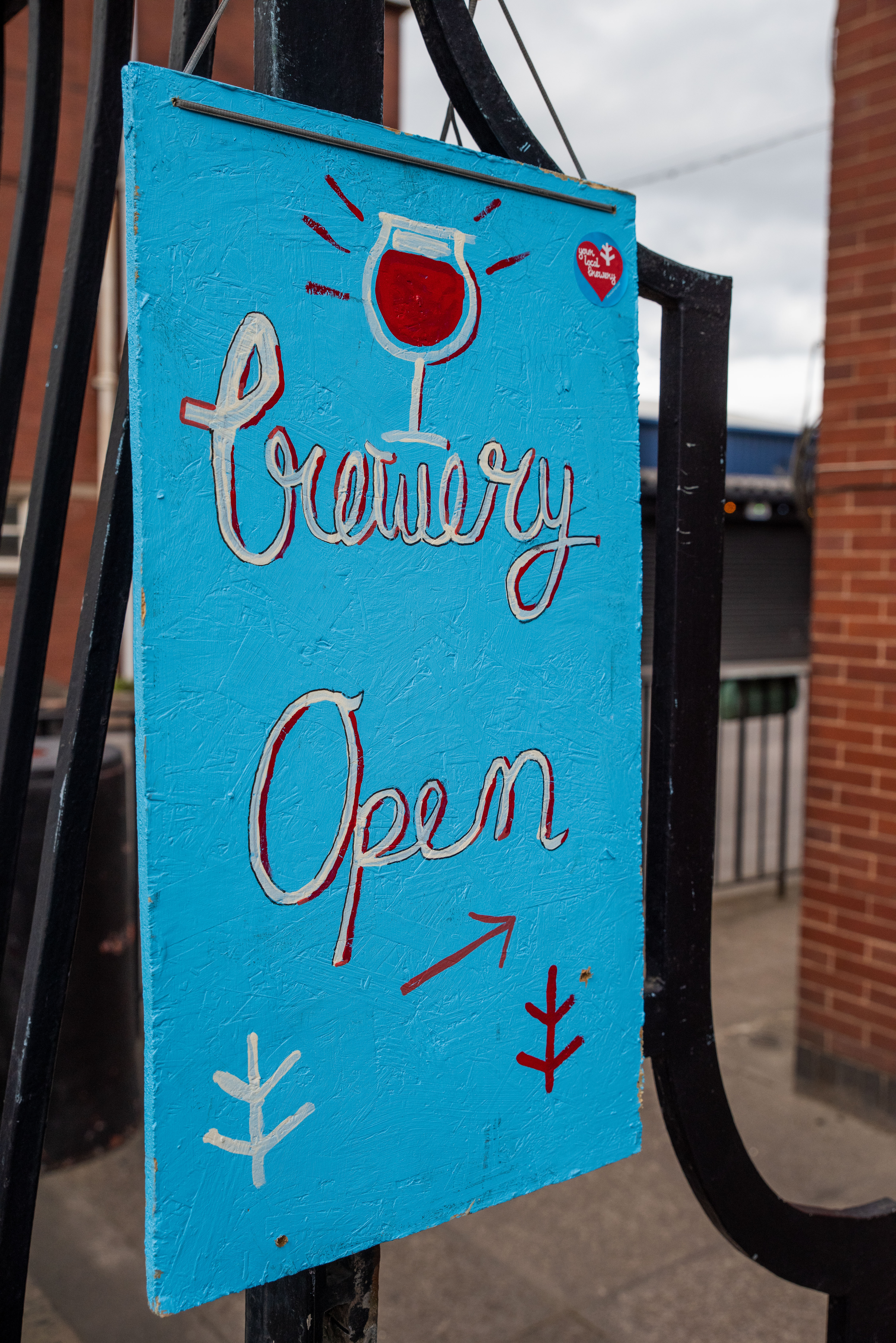 The sign at The Brewery of St Mars of the Desert.