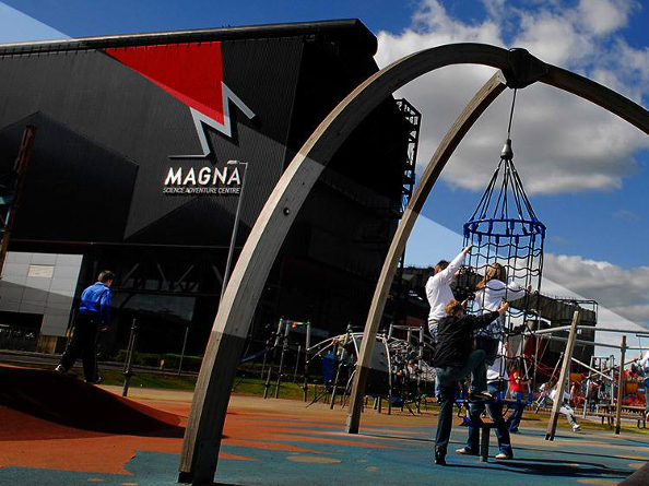 The outdoor playground at Magna Science Adventure Centre.