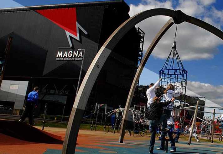The outdoor playground at Magna Science Adventure Centre.