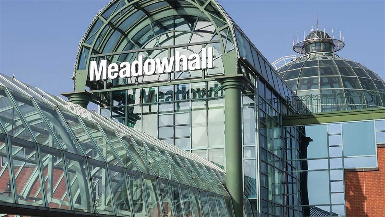 Part of the glass roof at the Meadowhall Shopping centre.