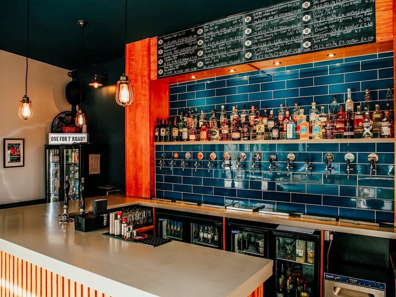 The bar at Two Thirds Beer Co.