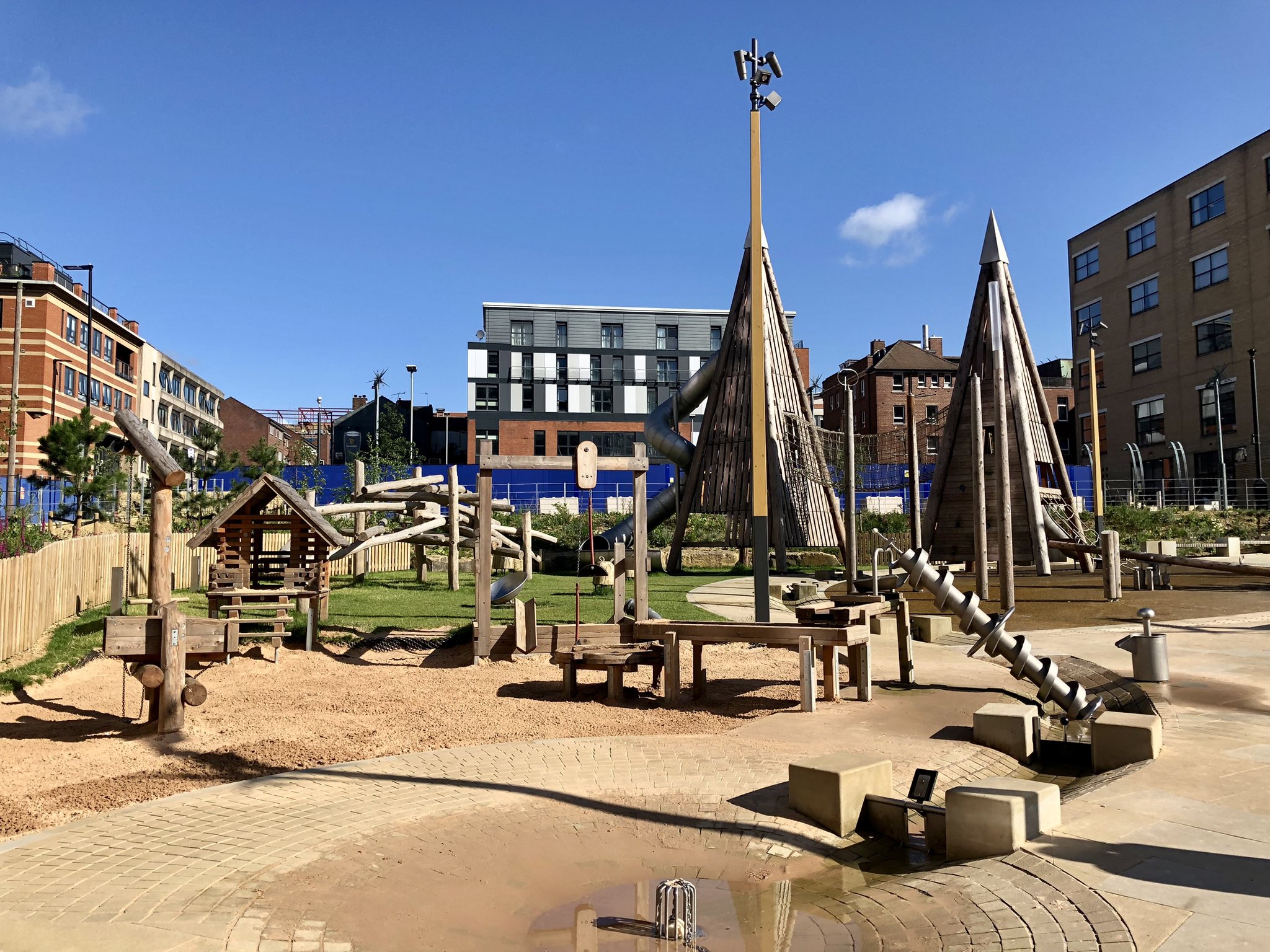 A view of the play equipment at Pound's Park.