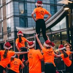 Dance Group Of Children Performing At Crackers For Christmas Opening Weekend