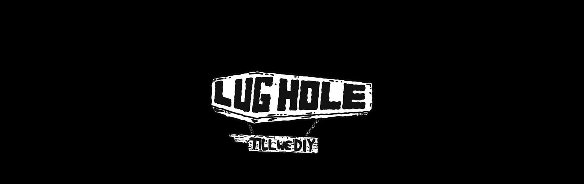 The Lughole logo on a black background.