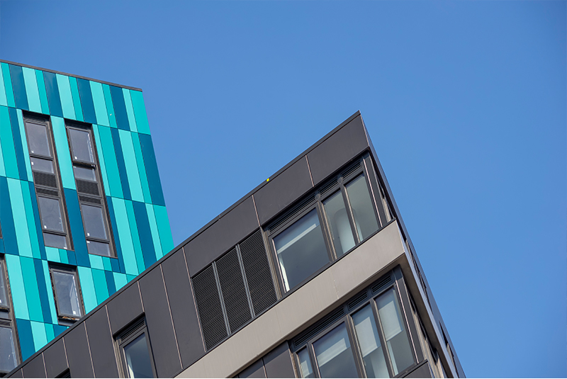 An exterior shot of New Era Square.