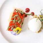 A plate of vegan food.