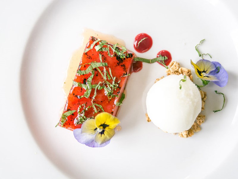 A plate of vegan food.