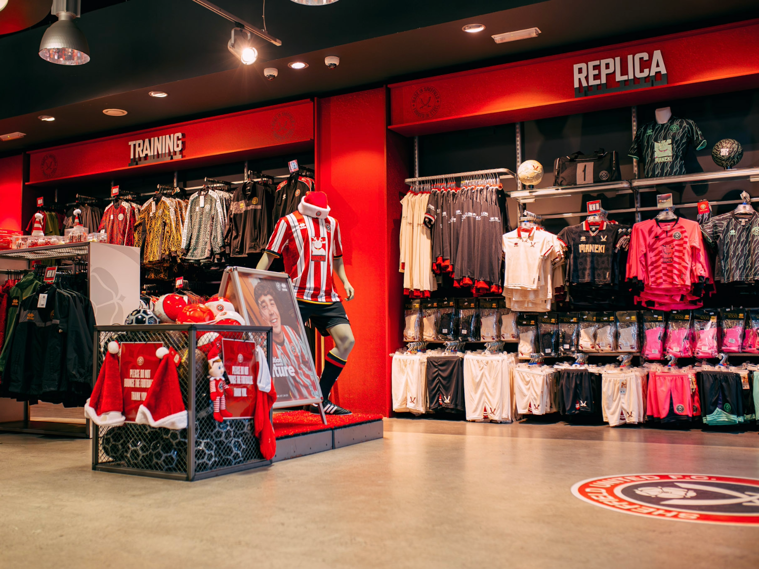 The shop at Sheffield United Football Club.