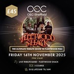 Promo poster for the event, listing the details and a picture of the band Fleetwood Shack.