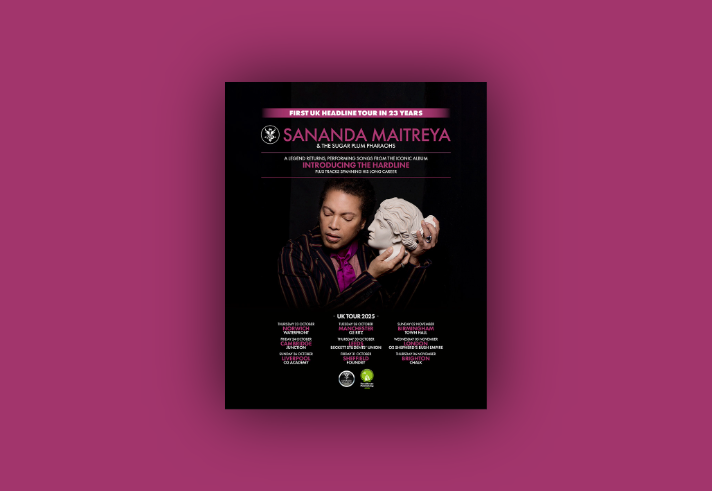 Poster for the Sananda Maitreya gig at the Foundry.