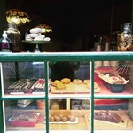 A counter stocked with backed goods at Kopi & Chai.