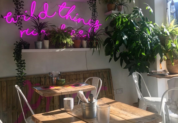 The interior of Pom Kitchen.