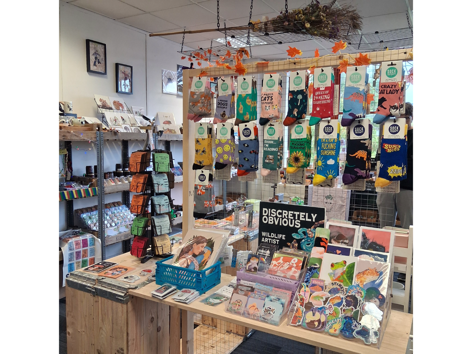 Interior of 7th Magpie, a little shop filled with lots of curious treasures from local makers, artists and designers.