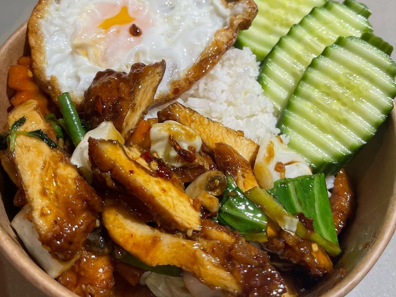 A bowl of food at Sheffield Plate.
