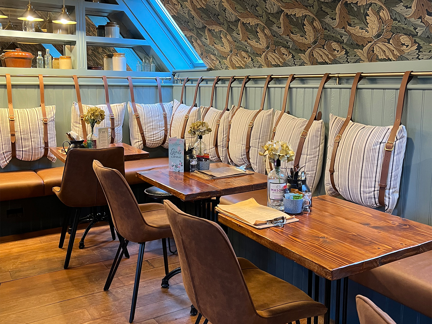 Inside The Schoolrooms restaurant.