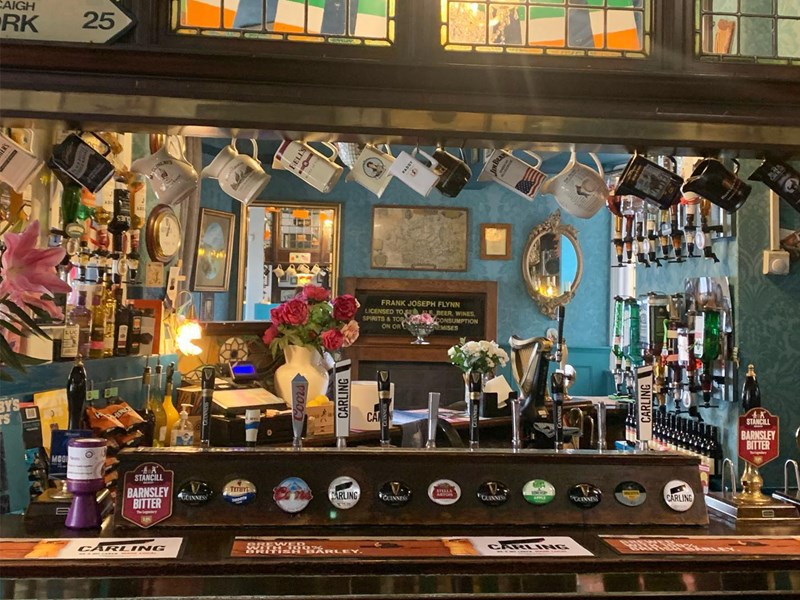 The bar at The Grapes