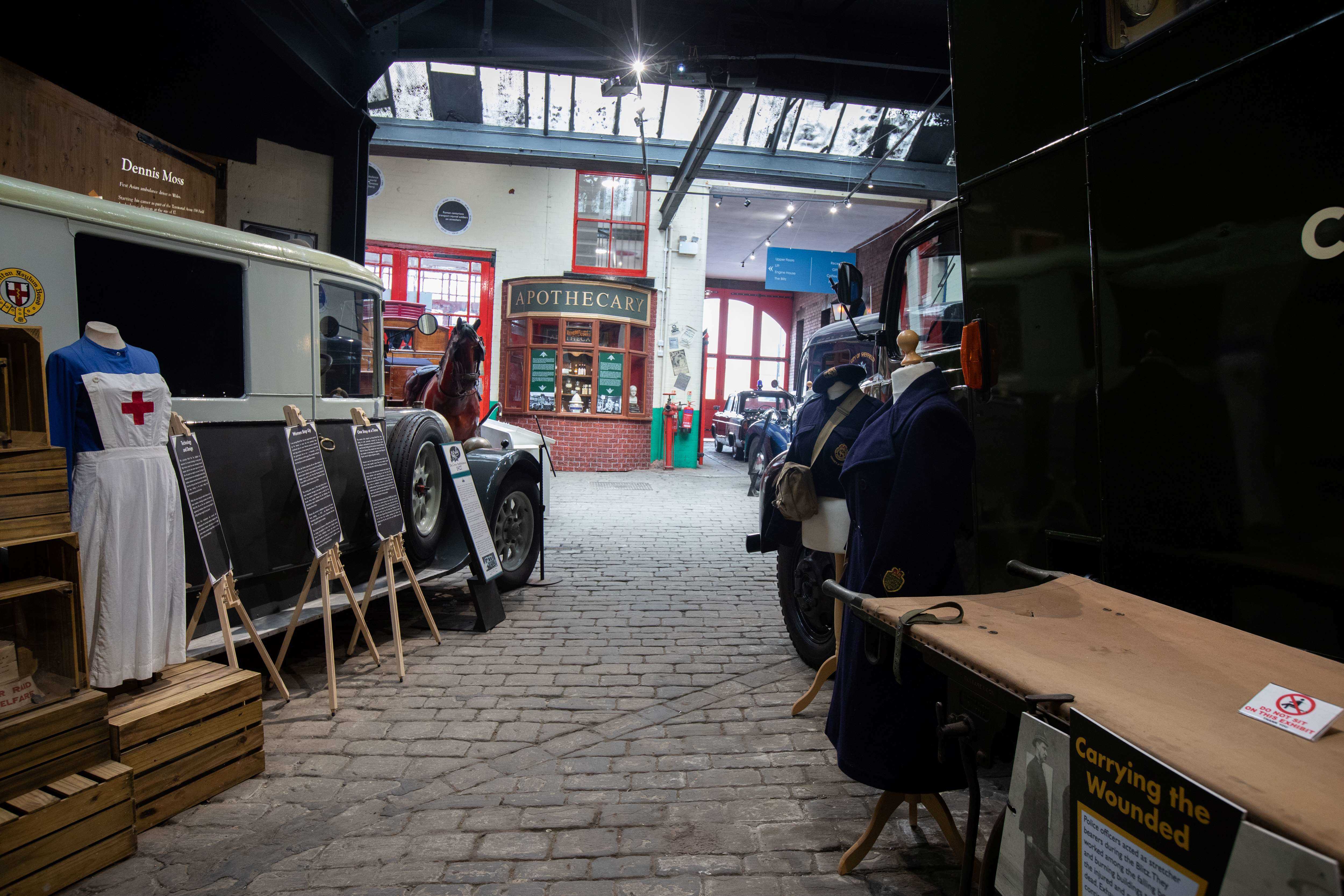 Inside the National Emergency Services Museum.