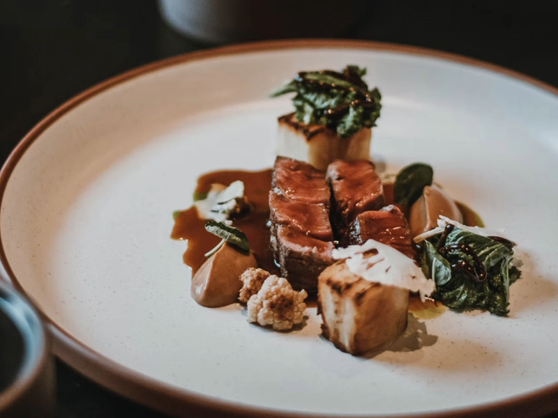 A plate of food at West 10 Bar & Kitchen.