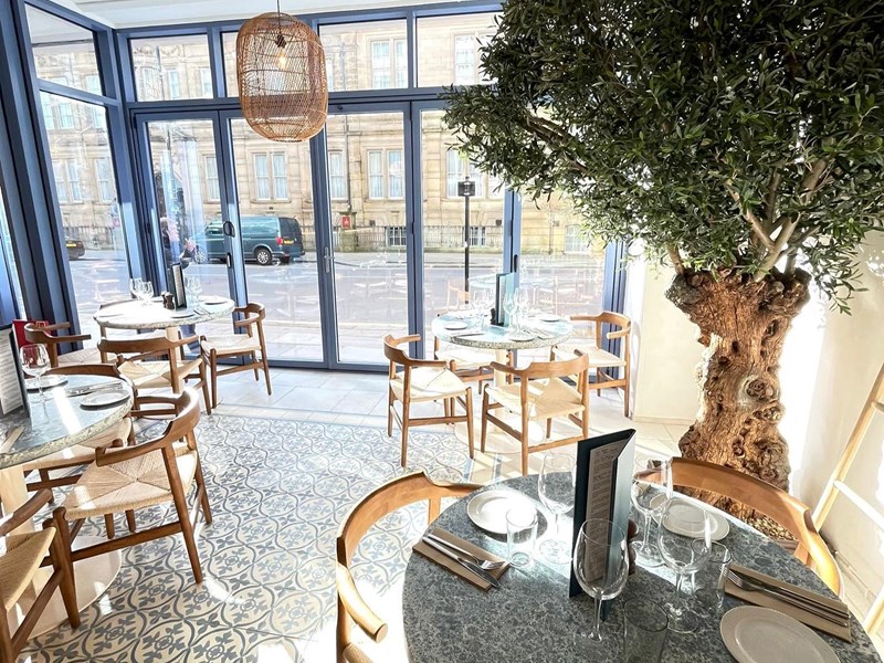 Tables and chairs at Grazie.