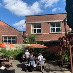 Beer garden at The Rutland Arms