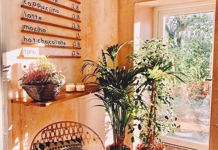 Inside Aesthete Coffee + Kitchen.