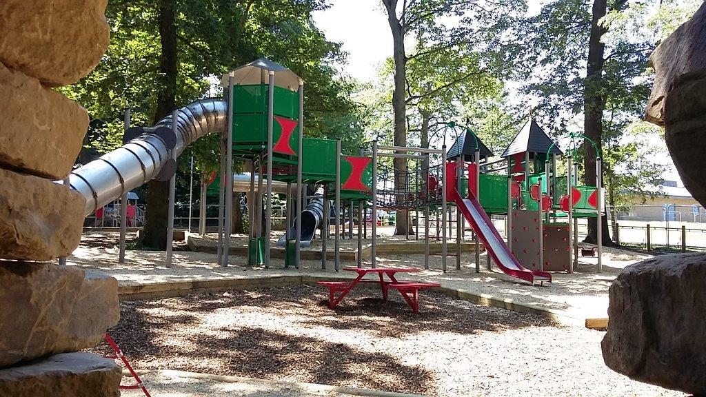 The children's play area at Norfolk Heritage Park.