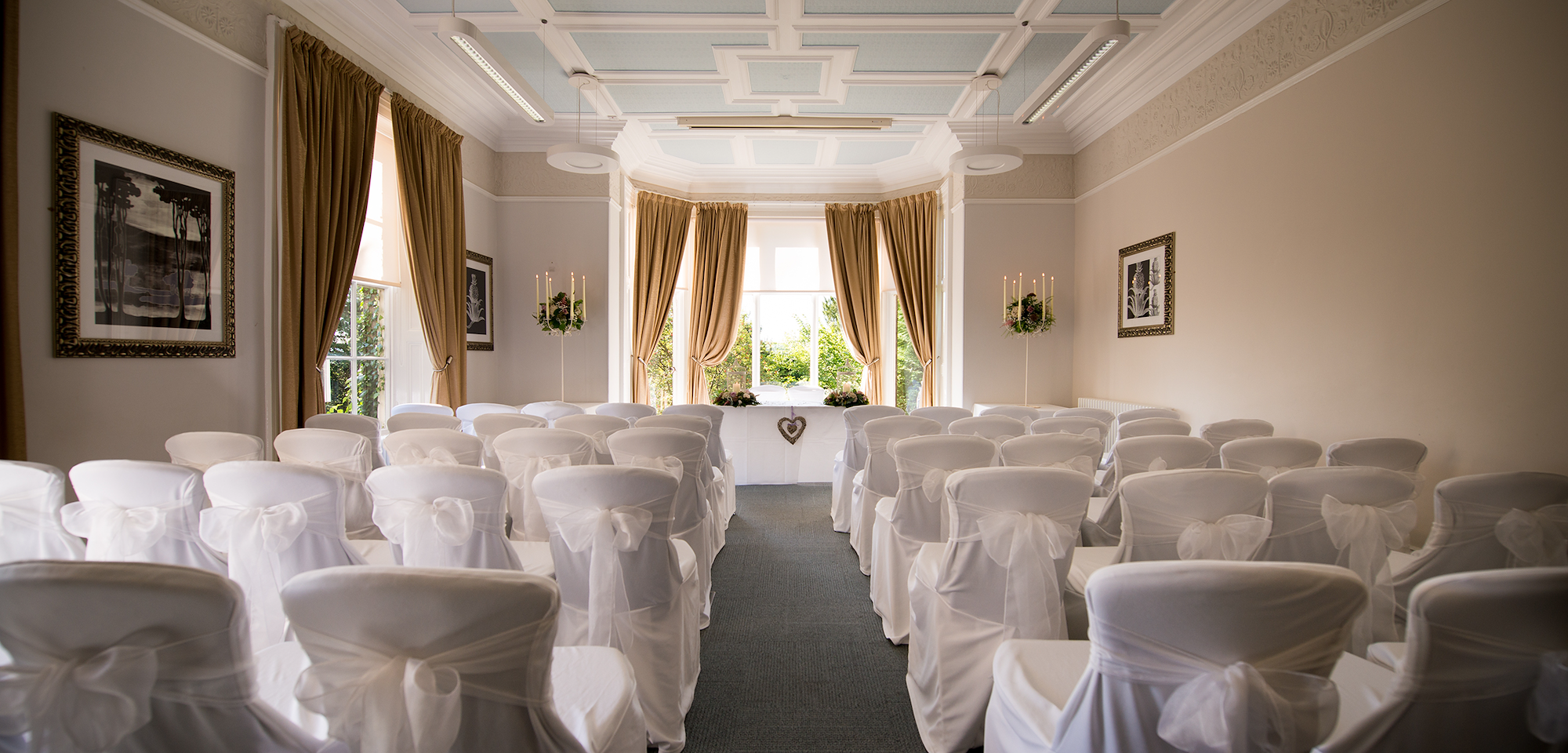 Ennis Room set up for a wedding