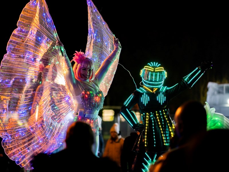A huge fireworks display at Don Valley Bowl in Sheffield.
