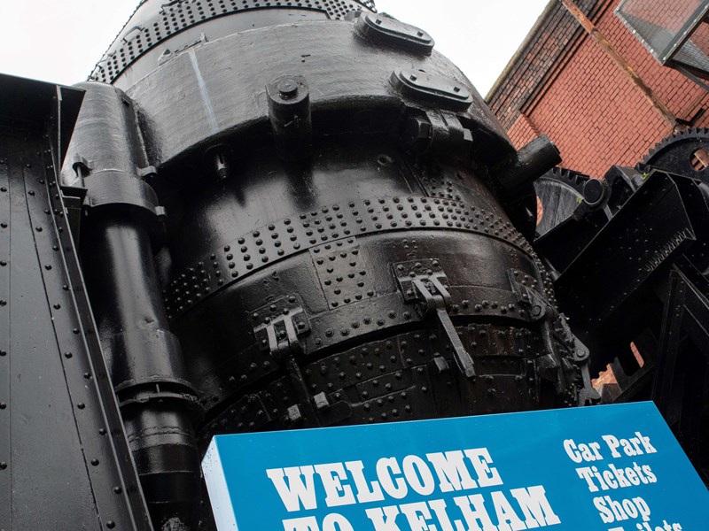 A welcome sign at the Kelham Island Museum .