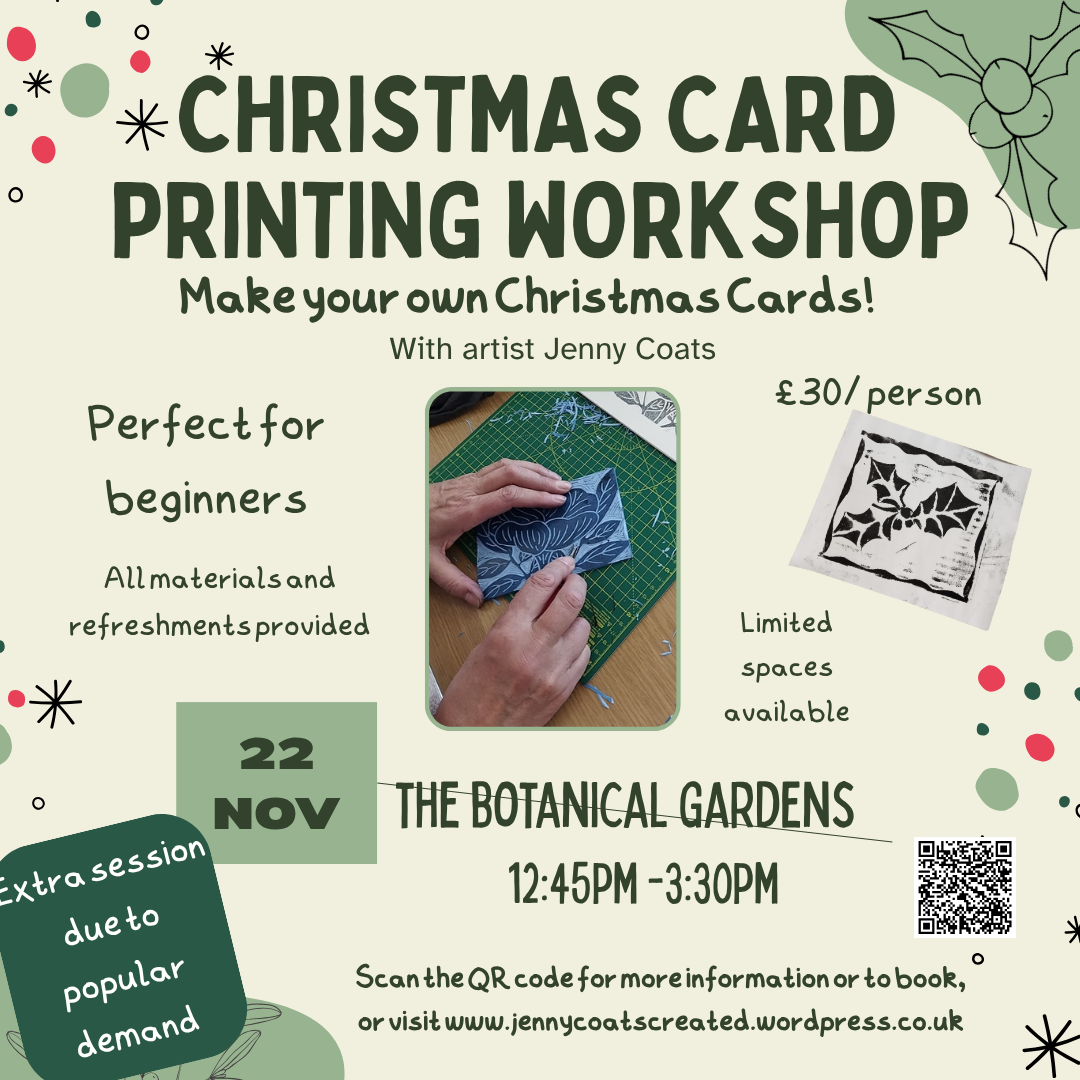 Poster for the event listing the details and with an image of someone crafting.