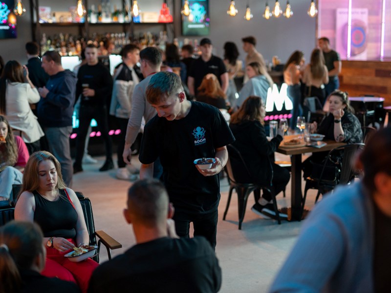 Boom Battle Bar filled with people.