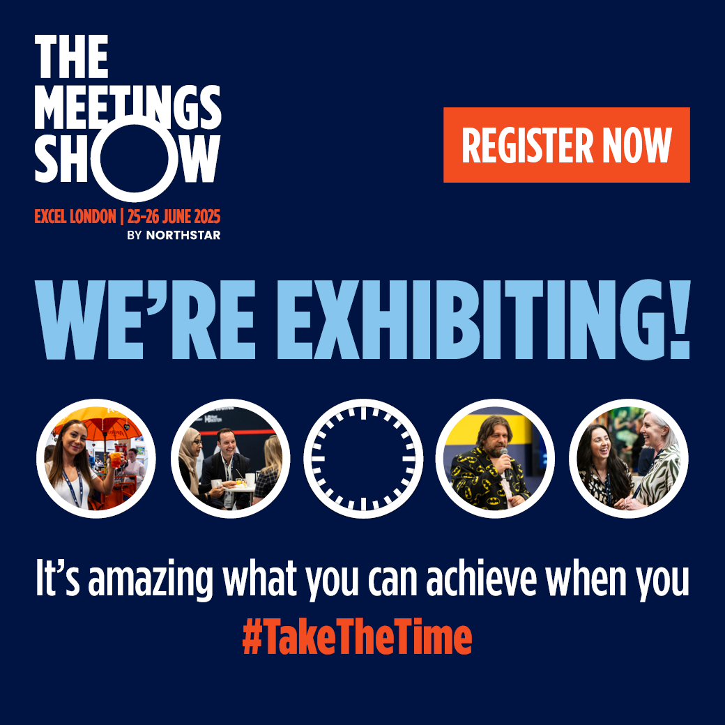 Artwork advertising The Meeting Show convention in London 
