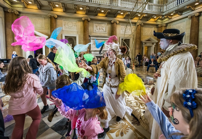 Families having fun at Wentworth Woodhouse.