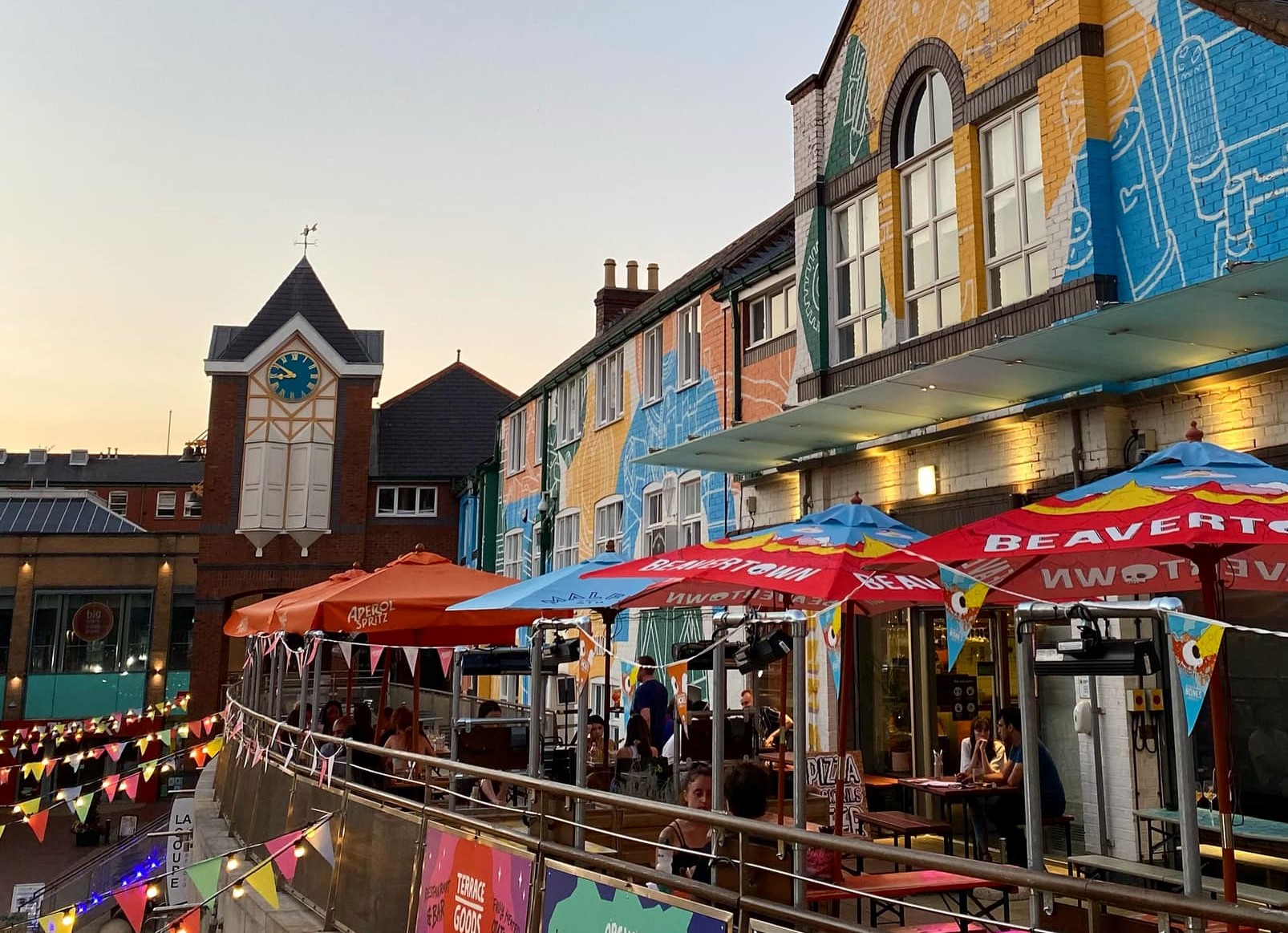 Terrace Goods at dusk.